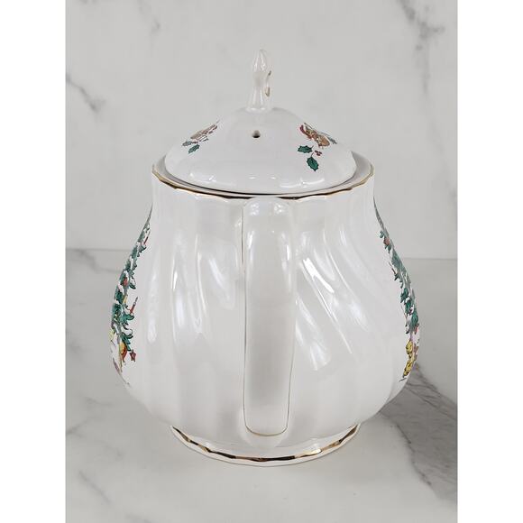 Salem China Christmas Eve Teapot w/ Lid Coffee Mug Teacup 10oz Year 50s x3 Vtg - Picture 5 of 16